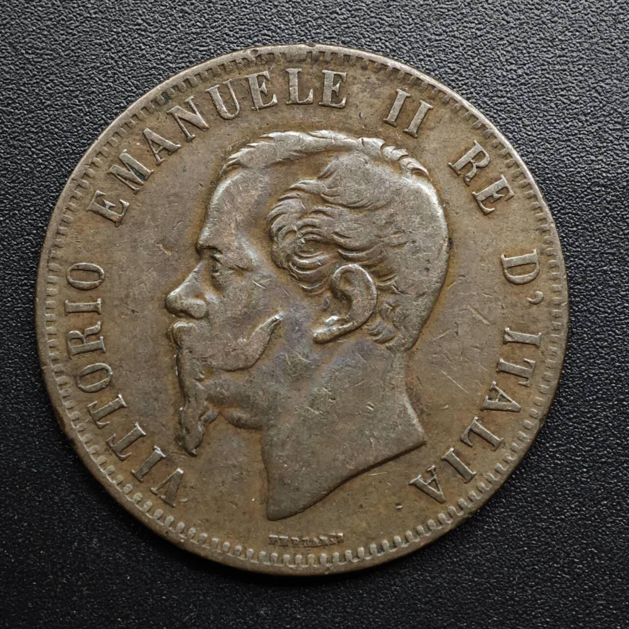 【淘币小摊】限时拍第八百五十七拍  老铜币场  满百包邮可预留两周  周一统一发货  意大利1867年10分铜币