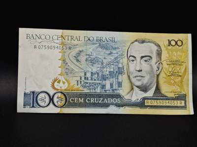 【淘币小摊】实时拍第八百五十六拍   无佣金福利纸币场   满百包邮可预留二周 每周一统一发货   - 巴西100克鲁塞罗纸币【有折】