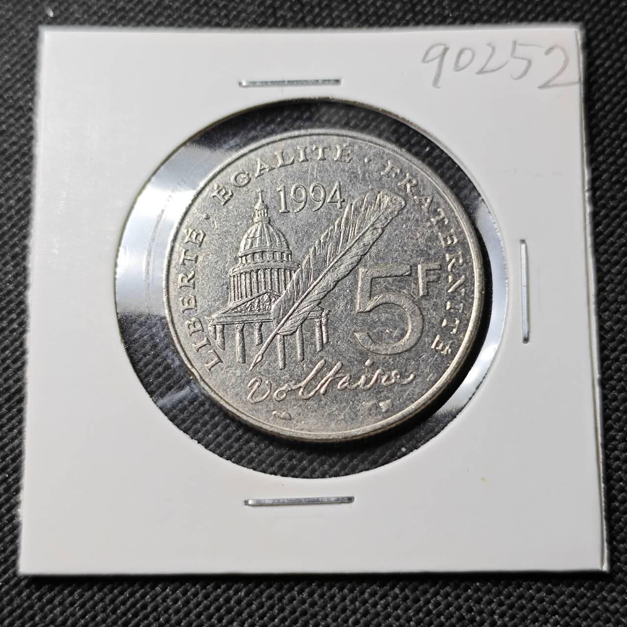 KK钱币收藏小铺  第390期  2月预留时间 周末发货  法国5法郎纪念币