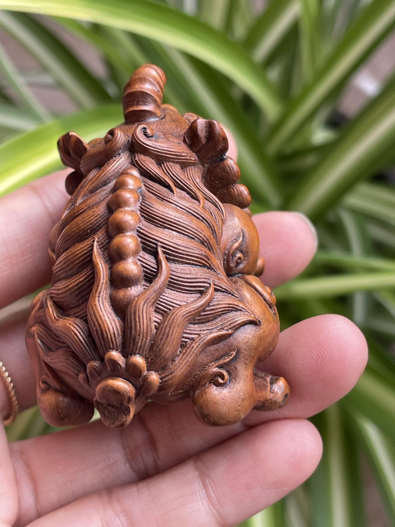 喵了个咪的第三期木器杂项小摆件拍卖 黄杨木有求必应