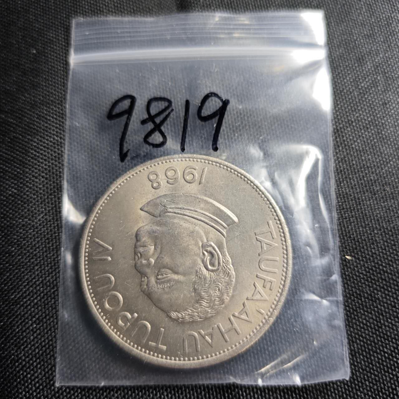 KK钱币收藏小铺  第398期 百期特拍（四拍之二） 2月预留时间 周末发货 1968 汤加2潘果大镍币