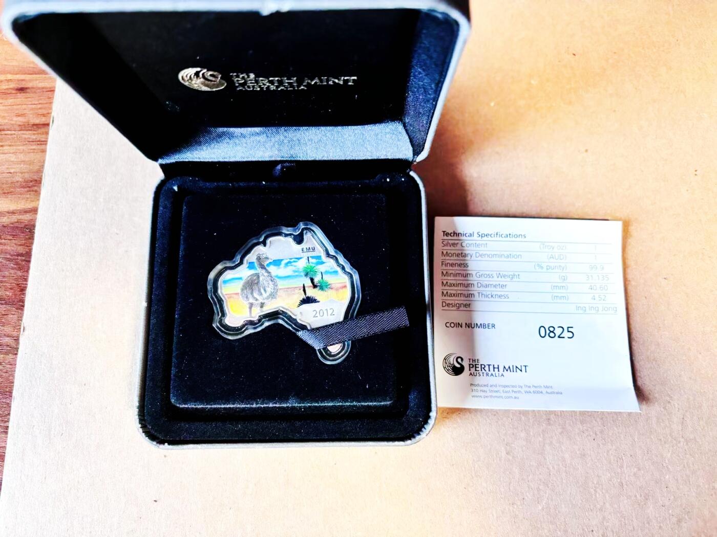 【Blue Auction】世界纸币精拍第781期——18级TOP拍卖/信誉/品质/专业/高效💫 【带证书 带盒】澳大利亚 鸸鹋 2012年1盎司纯银异形彩银银币 