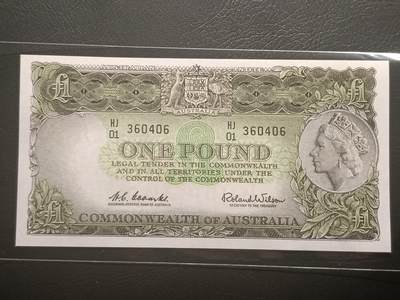 2026二月第一期，总215期 - 澳大利亚1961版1镑AUNC，石膏女王侧像