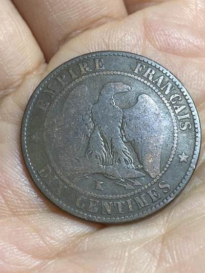 2026年第十六场(总第一百八十五场）外国好品散币场(免佣金) - 法兰西第二帝国1856年10生丁(拿破仑三世第一版，K标波尔多造)