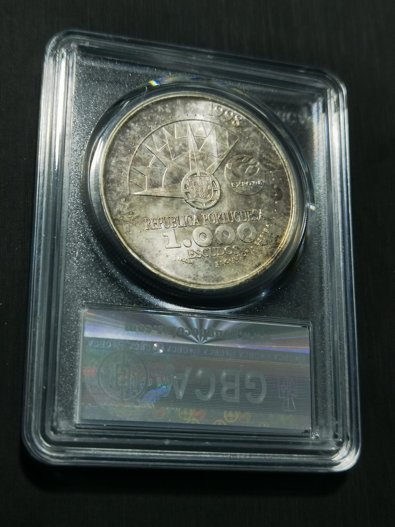 天下钱庄专场欢迎参拍 葡萄牙1000埃斯库多银币