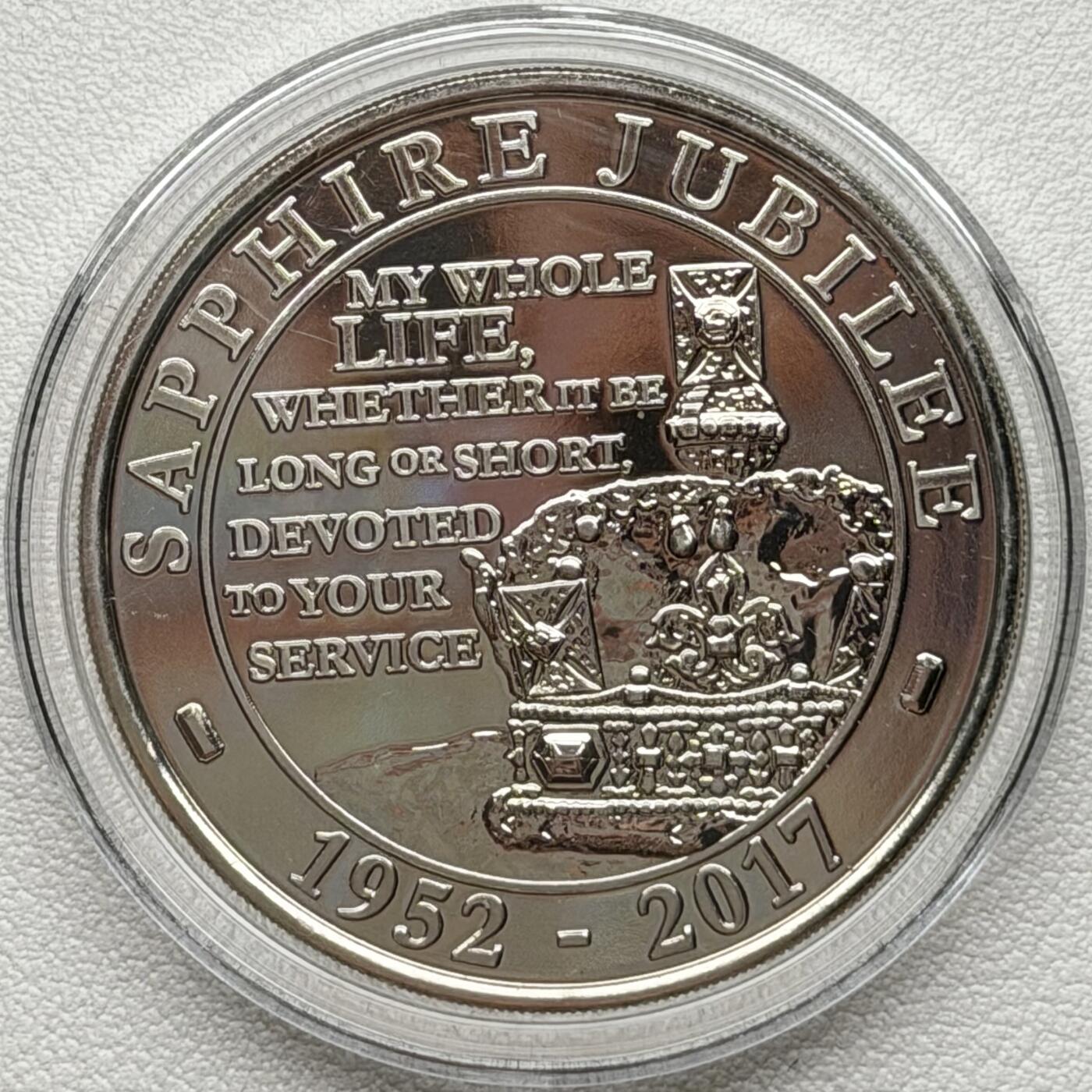 ＜星葵🌻钱币社＞散币克朗场第69期·2月3日发货 英国2017年女王登基75周年5镑克朗型纪念币