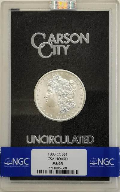 博洋堂世界钱币拍卖第159期（全场包邮） - NGC MS65 美国1883 CC 摩根 卡森厂 GSA大封装 高分难得