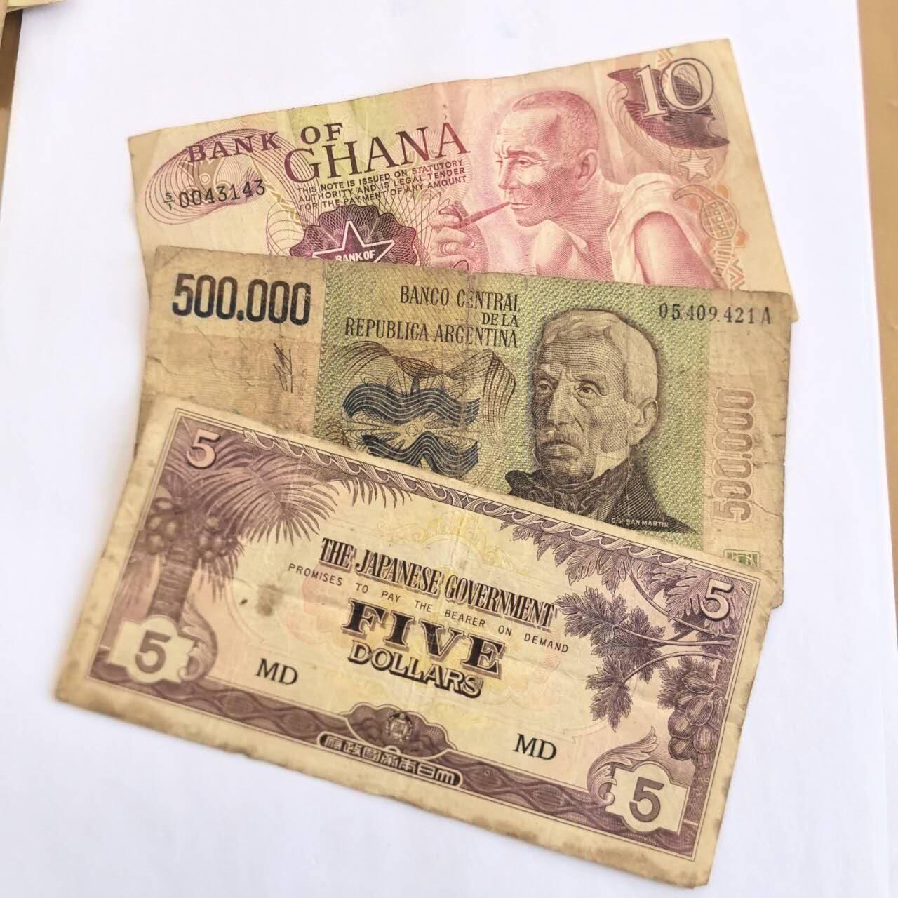 各国外币第110期 加纳阿根廷马来西亚 3张