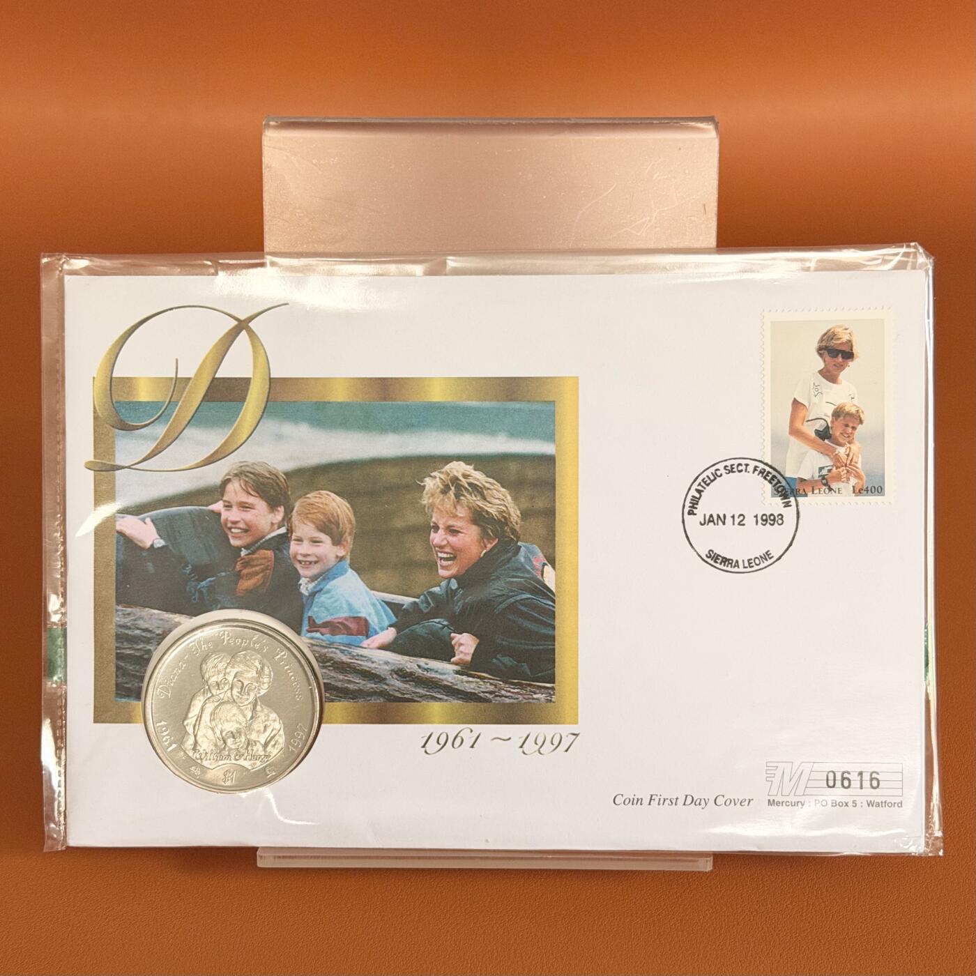 ＜星葵🌻钱币社＞散币克朗场第69期·2月3日发货 〈邮币封〉塞拉利昂1997年人民的王妃·戴安娜1元克朗型纪念币