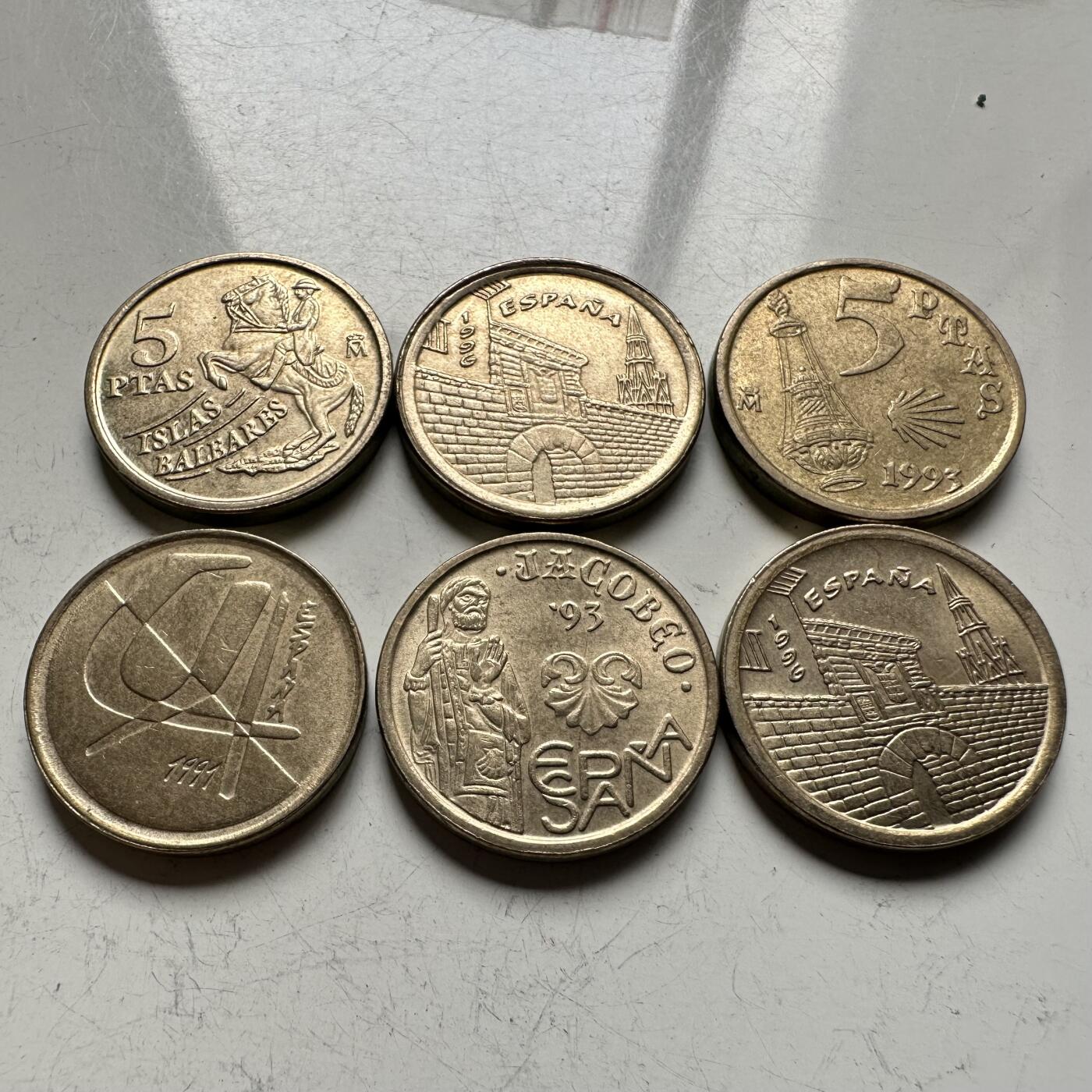 🌹外币初藏🌹🐯2026年第14场  每周二四六晚8️⃣点 接代拍 西班牙五比塞塔六枚