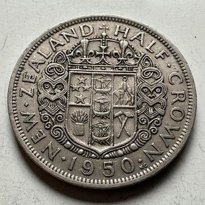 🌹外币初藏🌹🐯2026年第14场  每周二四六晚8️⃣点 接代拍 - 新西兰1950年半克朗