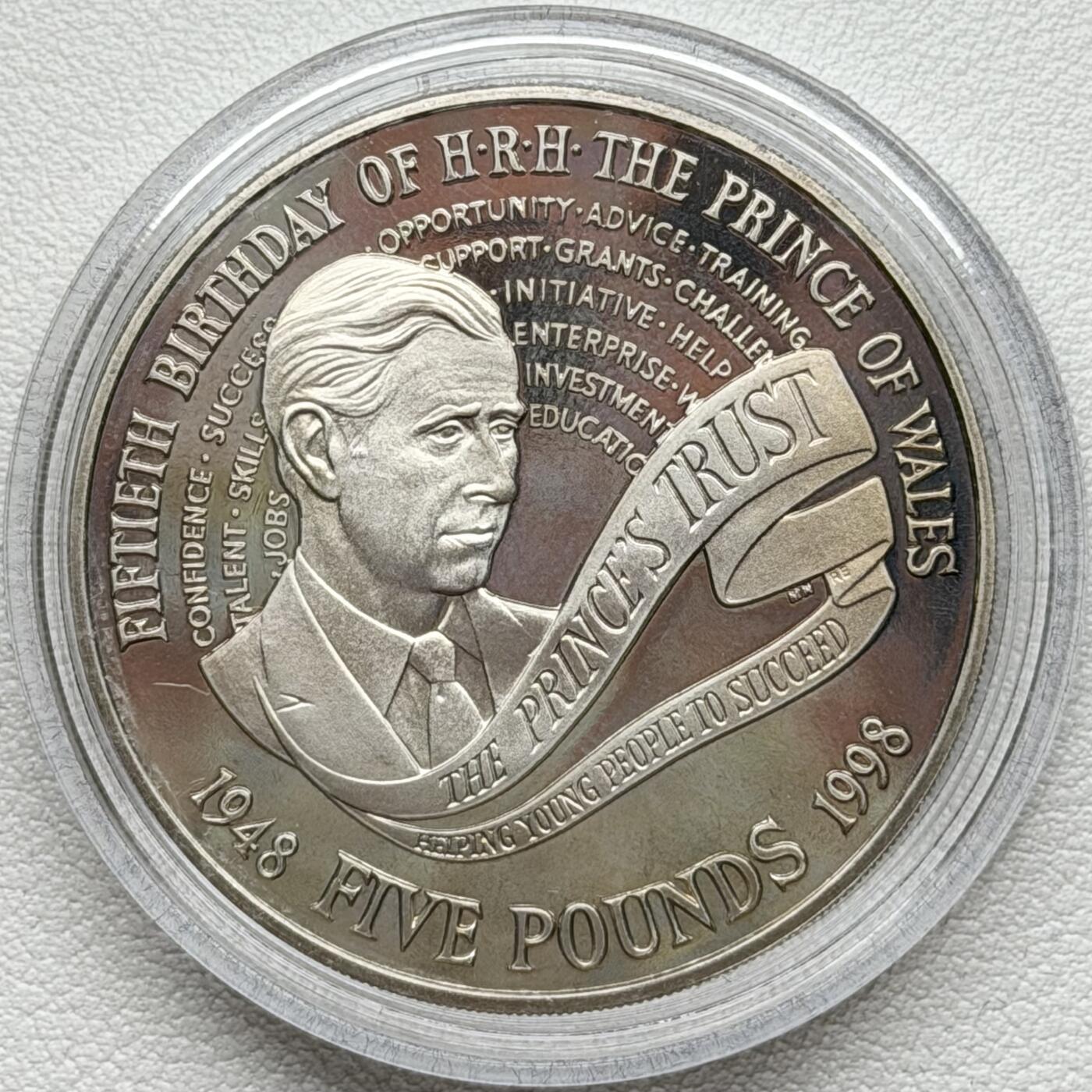 ＜星葵🌻钱币社＞散币克朗场第69期·2月3日发货 英国1998查尔斯王子50岁生日5镑克朗型纪念币