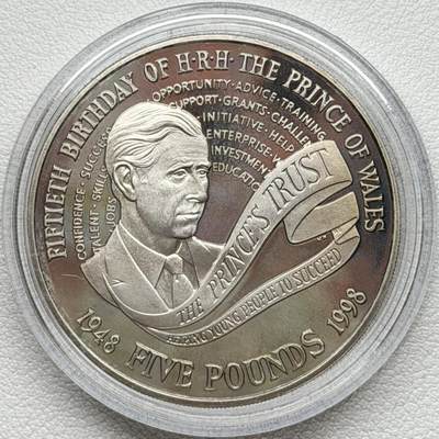 ＜星葵🌻钱币社＞散币克朗场第69期·2月3日发货 - 英国1998查尔斯王子50岁生日5镑克朗型纪念币