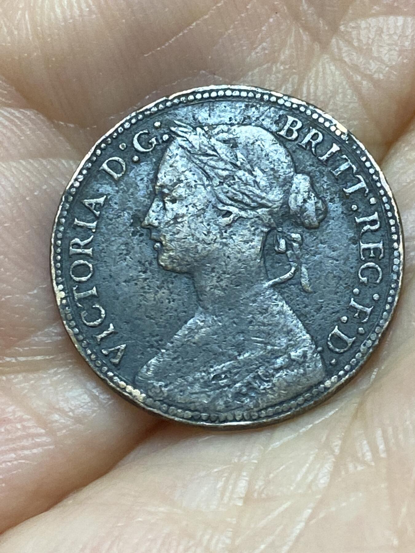 2026年第十六场(总第一百八十五场）外国好品散币场(免佣金) 稀少品种–英国🇬🇧1860年1法新(维多利亚女王中年桂冠第一版，Beaded border–珠圈版)