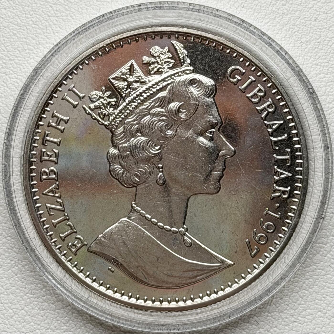 ＜星葵🌻钱币社＞散币克朗场第69期·2月3日发货 直布罗陀1997年金婚纪念日1克朗纪念币