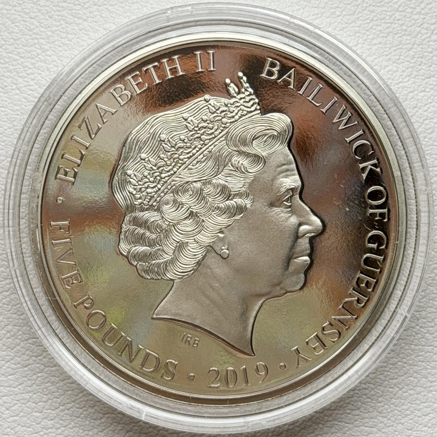 ＜星葵🌻钱币社＞散币克朗场第69期·2月3日发货 根西岛2019年诺曼底登陆24小时·6点30·盟军对犹他和奥马哈海滩发起进攻5镑克朗型精制纪念币