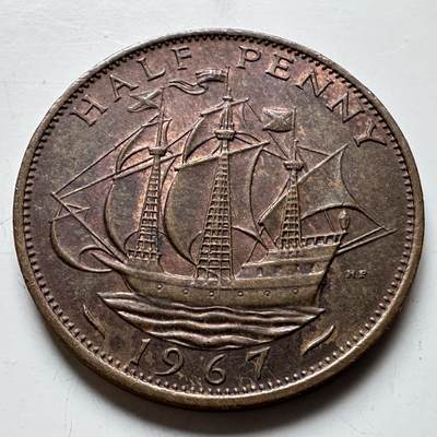 🌹外币初藏🌹🐯2026年第14场  每周二四六晚8️⃣点 接代拍 - 英国1967年半便士 a