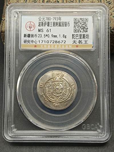 115期新疆红钱粟特钱币丝路钱币专场 - 波斯萨珊王朝附属国银币