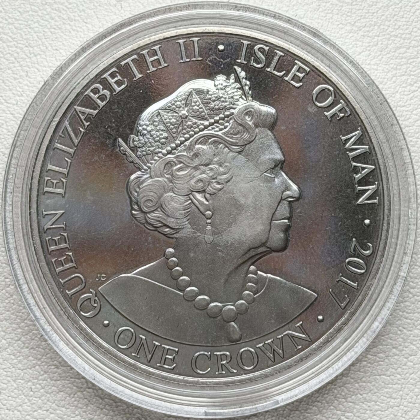 ＜星葵🌻钱币社＞散币克朗场第69期·2月3日发货 马恩岛2017年女王白金婚纪念日1克朗纪念币