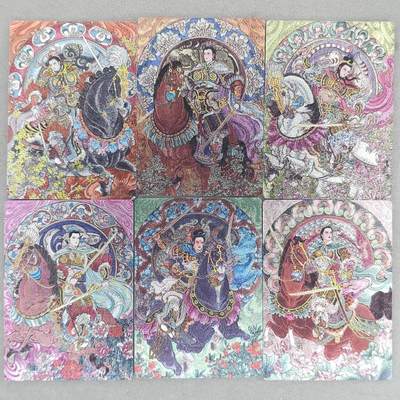 春节前倒数第二场！！龙虎卡牌-七四场（满200元包邮，无佣金，每周六结拍，欢迎送拍） - 冷烫半粗6张 星宿文创 冯涛 - 生肖三娘第一弹 一套 (盲包拆出，凑齐不易)