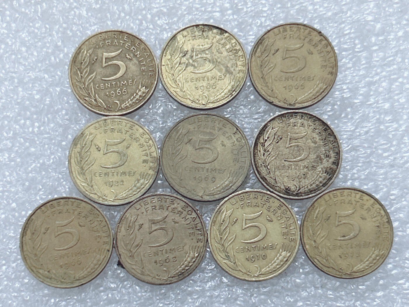 第一海外回流一元起拍收藏 散集专场  第297期 法国5分 10枚