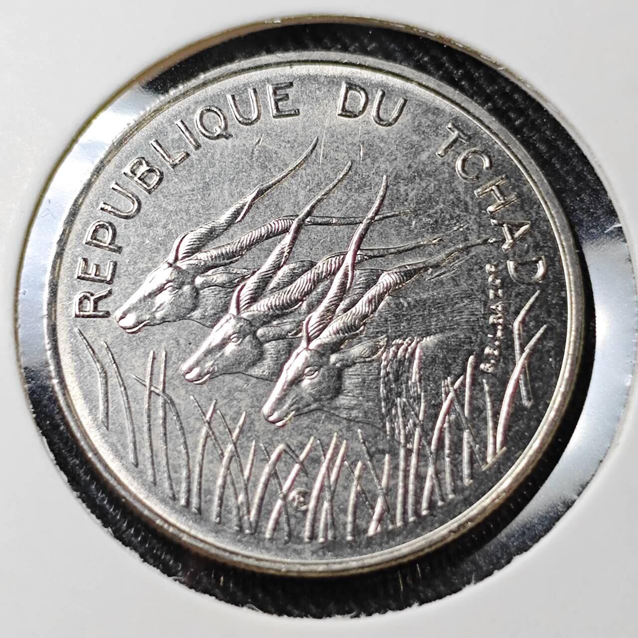 KK钱币收藏小铺  第398期 百期特拍（四拍之二） 2月预留时间 周末发货  中非 乍得 100法郎1975年 