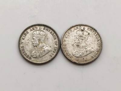 博洋堂世界钱币拍卖第159期（全场包邮） - 美品海峡殖民地乔治五世10分银币一对