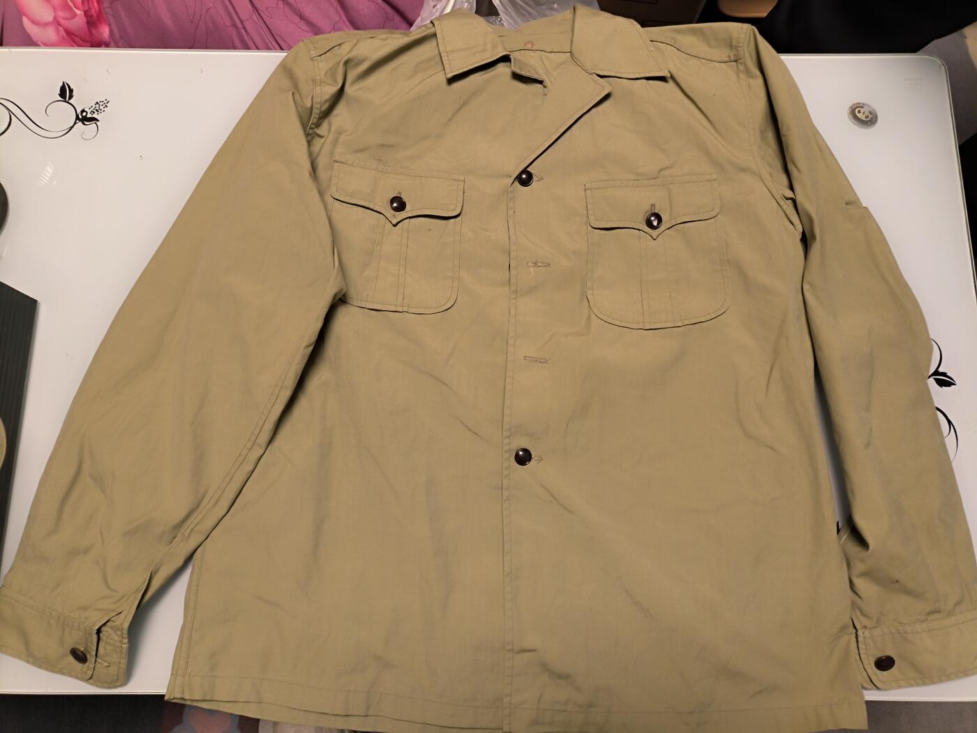 （店主清仓 大量自藏 制服徽章盛宴）罗岚⭐爱藏⭐甄选专拍第五场-分享拍场赚佣（实体经营） su-M65式棉布外穿长袖 2号尺码适合175-180体型适中者穿着  对越时期地方试制产品 基本全新