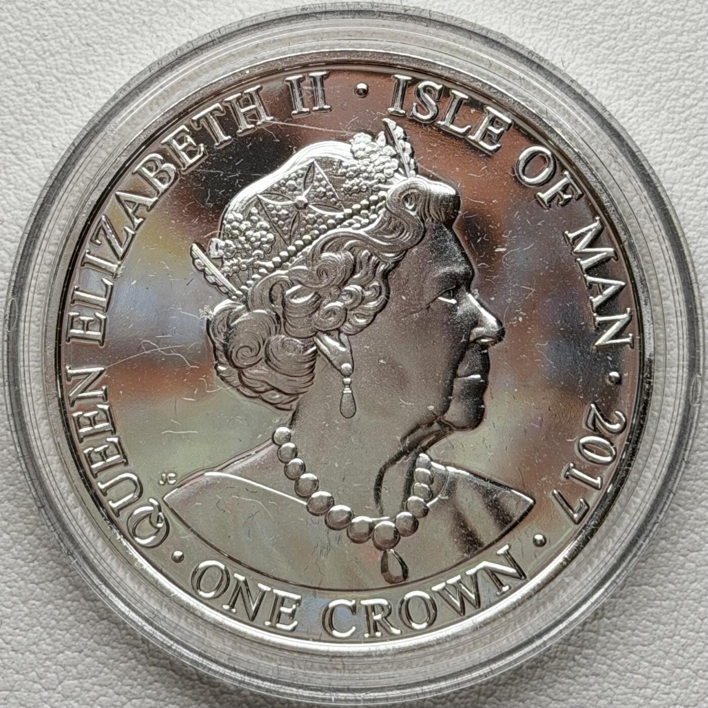 ＜星葵🌻钱币社＞散币克朗场第69期·2月3日发货 马恩岛2017年女王加冕65周年1克朗纪念币