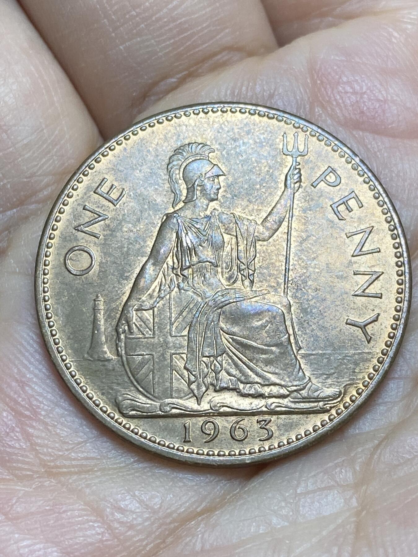 2026年第十六场(总第一百八十五场）外国好品散币场(免佣金) 好品–英国🇬🇧1963年1便士(伊丽莎白二世青年桂冠第二版)