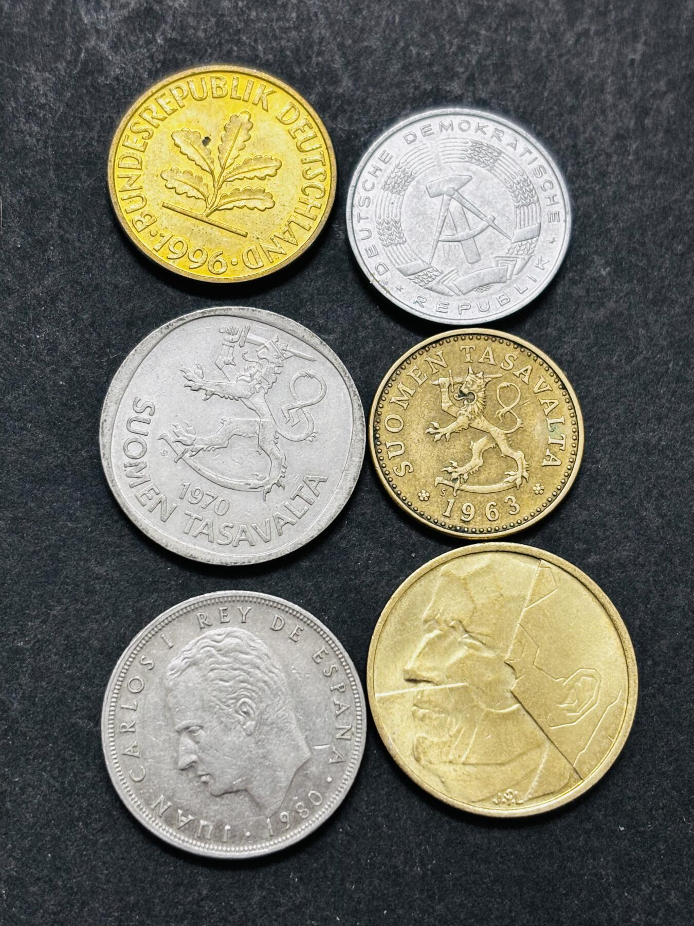 文馨钱币收藏 2026新年第五场（第 291 场）【长期接代拍品】 德国，芬兰，比利时，西班牙一组