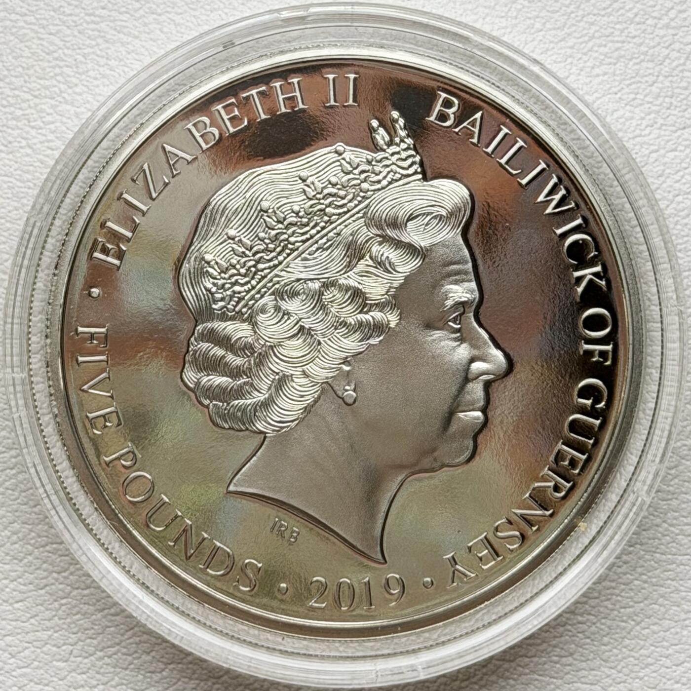 ＜星葵🌻钱币社＞散币克朗场第69期·2月3日发货 根西岛2019年诺曼底登陆24小时·18点·加拿大和英国黄金海滩回合5镑克朗型精制纪念币