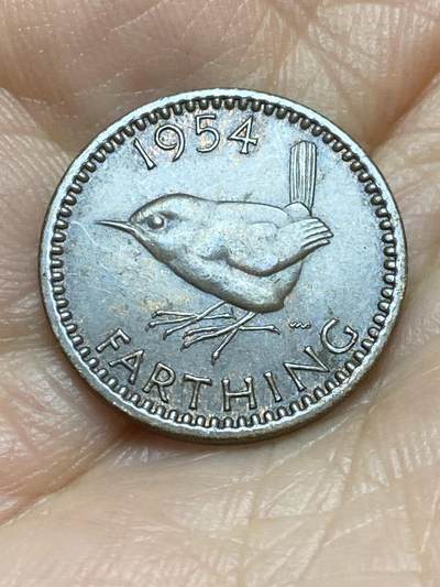 2026年第十六场(总第一百八十五场）外国好品散币场(免佣金) - 英国🇬🇧1954年1法新(伊丽莎白二世青年桂冠第二版，首发年仅发行3年)