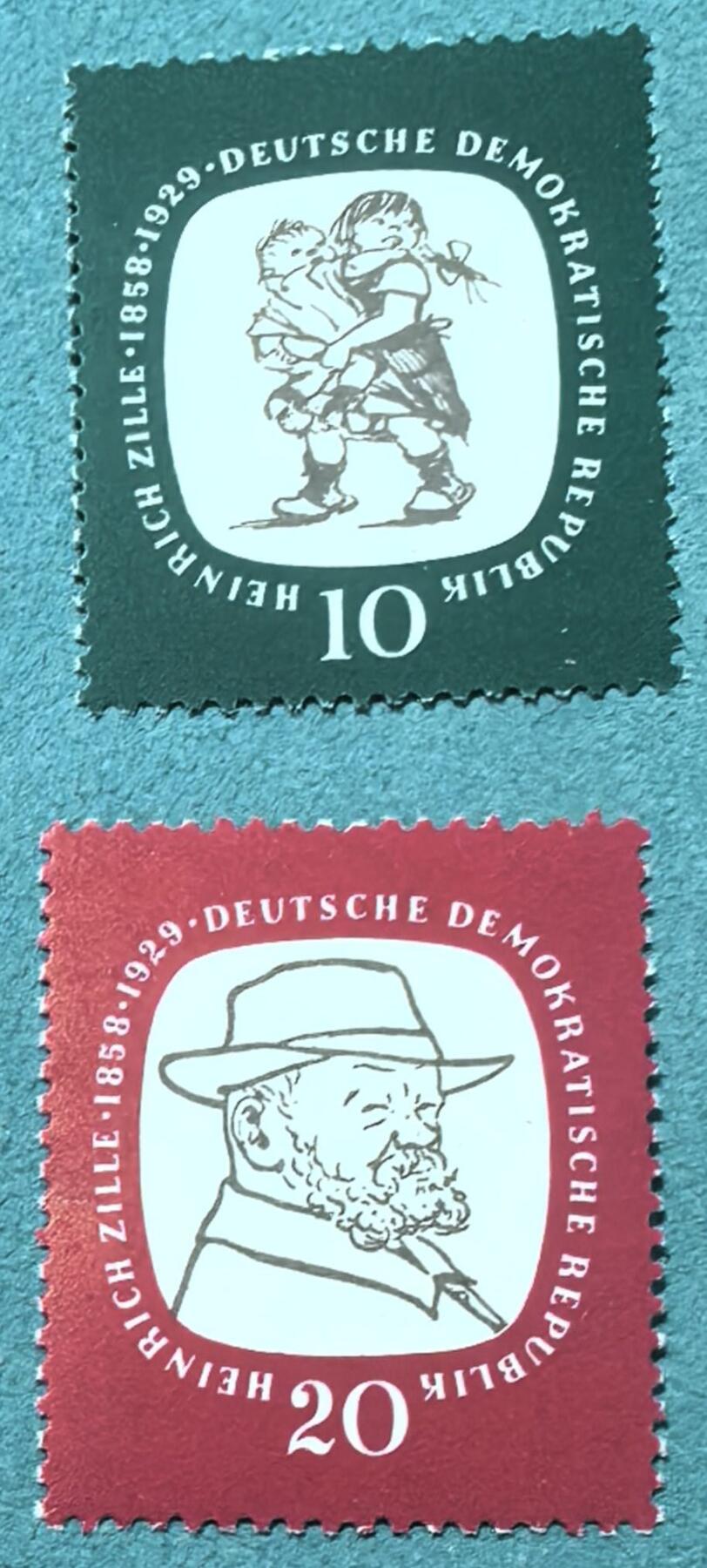 盛世勋华——号角文化勋章邮票专场拍卖第303期 东德邮政1957年发行 2全新票 漫画家齐勒