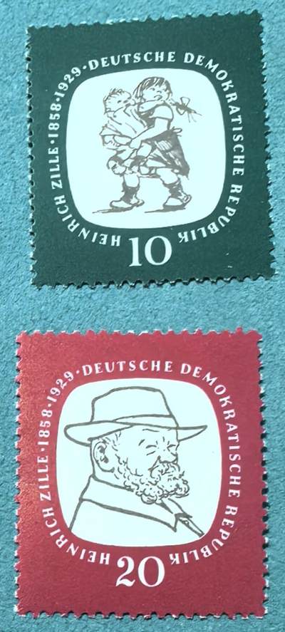 盛世勋华——号角文化勋章邮票专场拍卖第303期 - 东德邮政1957年发行 2全新票 漫画家齐勒
