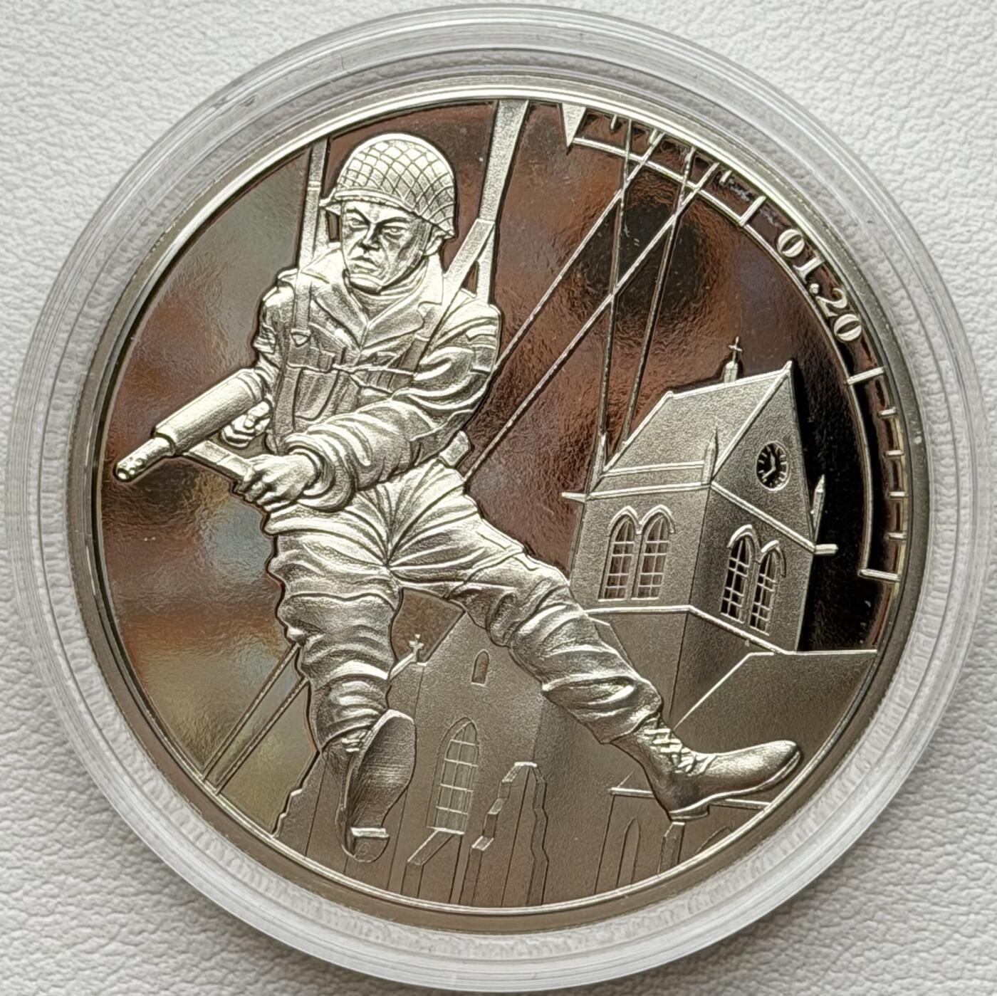 ＜星葵🌻钱币社＞散币克朗场第69期·2月3日发货 根西岛2019年诺曼底登陆24小时·1点20·空降师展开行动5镑克朗型精制纪念币