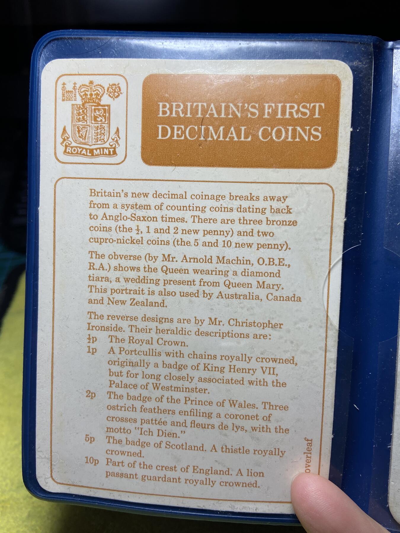 2026年第十六场(总第一百八十五场）外国好品散币场(免佣金) 英国🇬🇧十进制第一版首发年原册5枚套币