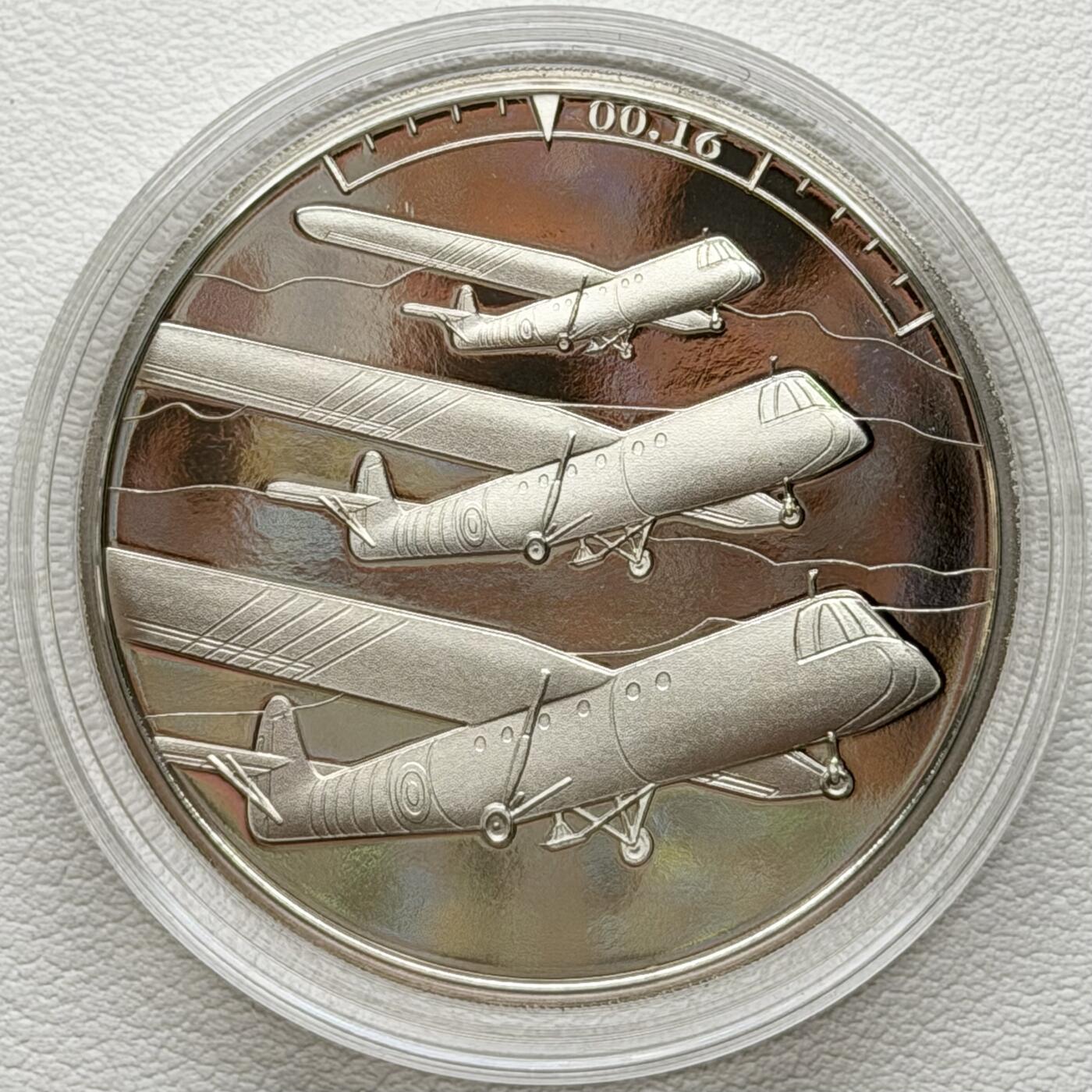 ＜星葵🌻钱币社＞散币克朗场第69期·2月3日发货 根西岛2019年诺曼底登陆24小时·0点16·英国空降部队5镑克朗型精制纪念币