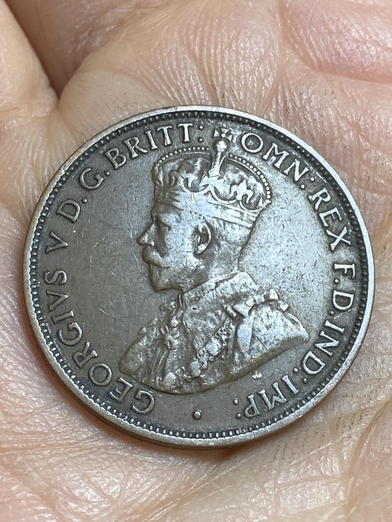 2026年第十六场(总第一百八十五场）外国好品散币场(免佣金) 澳大利亚🇦🇺1917年半便士(乔治五世时期，c版I标加尔各答造)