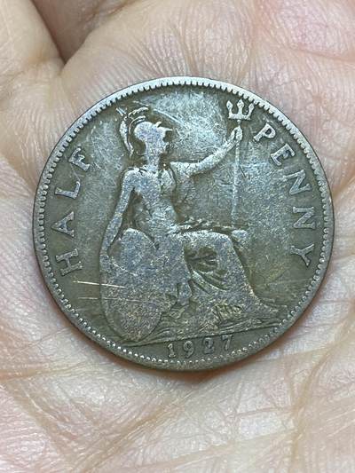 2026年第十六场(总第一百八十五场）外国好品散币场(免佣金) - 英国🇬🇧1927年1/2便士(乔治五世第二版，关门年仅发行3年)