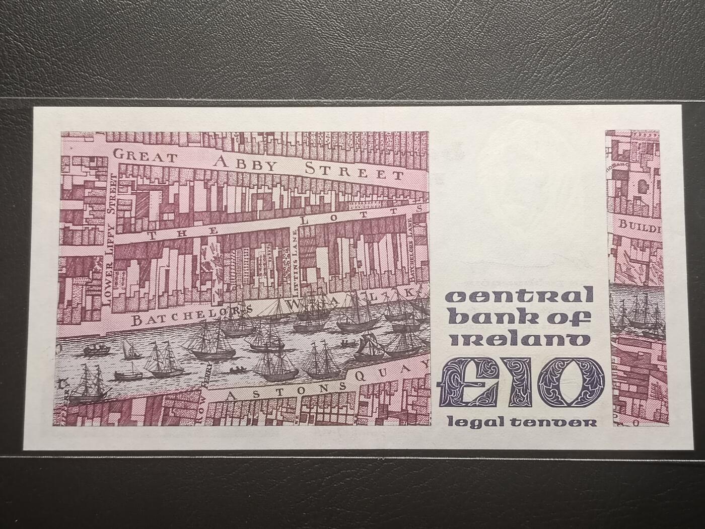 2026二月第一期，总215期 爱尔兰1981年10镑UNC-，作家斯威夫特和他生活年代的都柏林地图