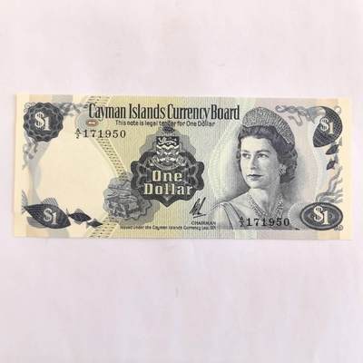 各国外币第110期 - 开曼群岛1元1971年初版 全新