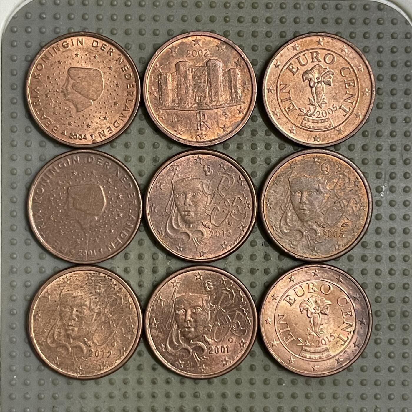 2026年第19场各国散币拍卖（总第169场） 1欧分9枚