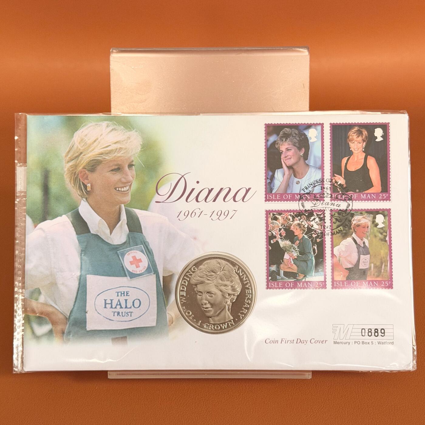 ＜星葵🌻钱币社＞散币克朗场第69期·2月3日发货 〈邮币封〉马恩岛1991年戴安娜王妃1克朗纪念币