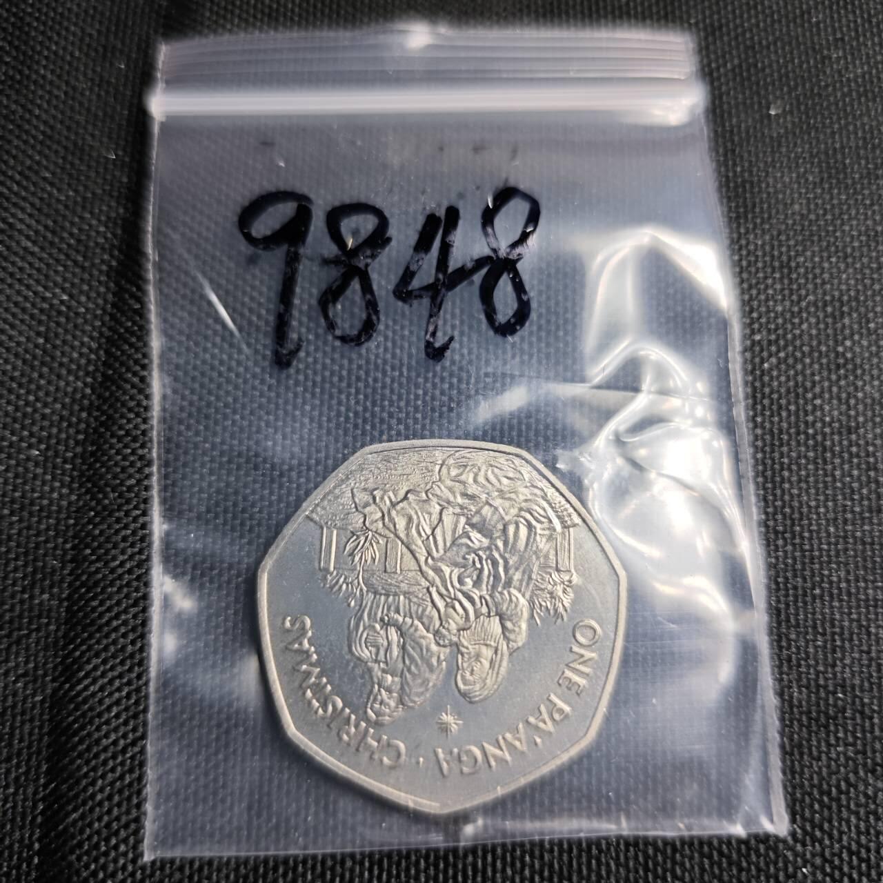 KK钱币收藏小铺  第398期 百期特拍（四拍之二） 2月预留时间 周末发货   1988汤加1潘果纪念币 圣诞节麦当娜与孩子 发行量仅5千 稀少品种！