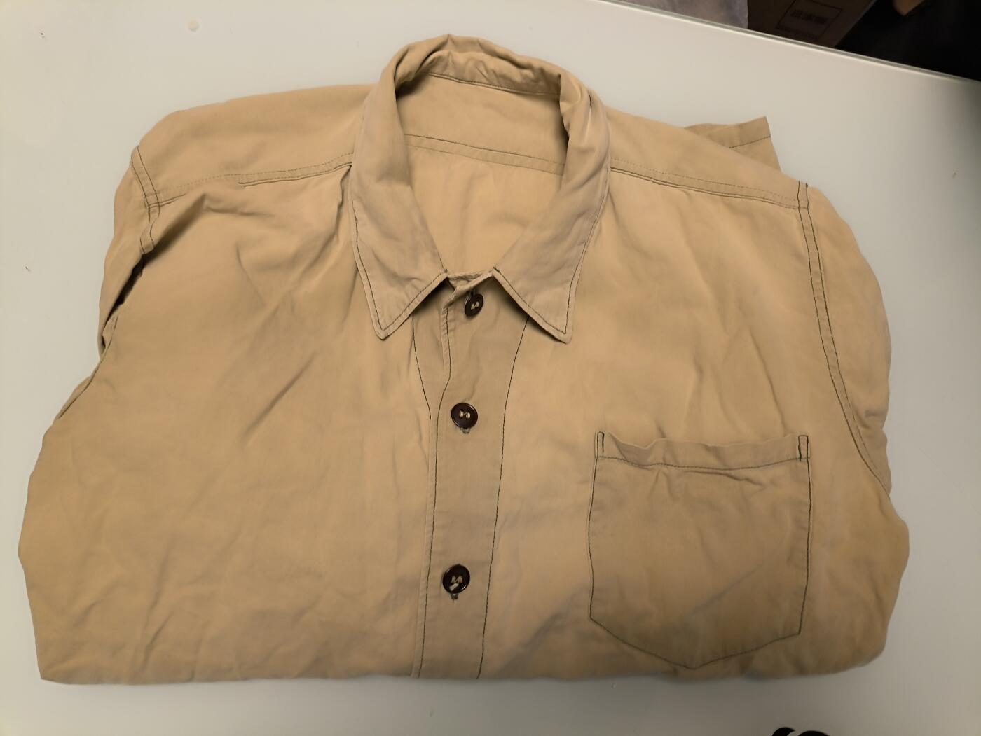 （店主清仓 大量自藏 制服徽章盛宴）罗岚⭐爱藏⭐甄选专拍第五场-分享拍场赚佣（实体经营） su-M65式陆平纹棉布衬衣 一号尺码 特殊55时期缝合线工艺  非常少见的66-69年过渡时期产品