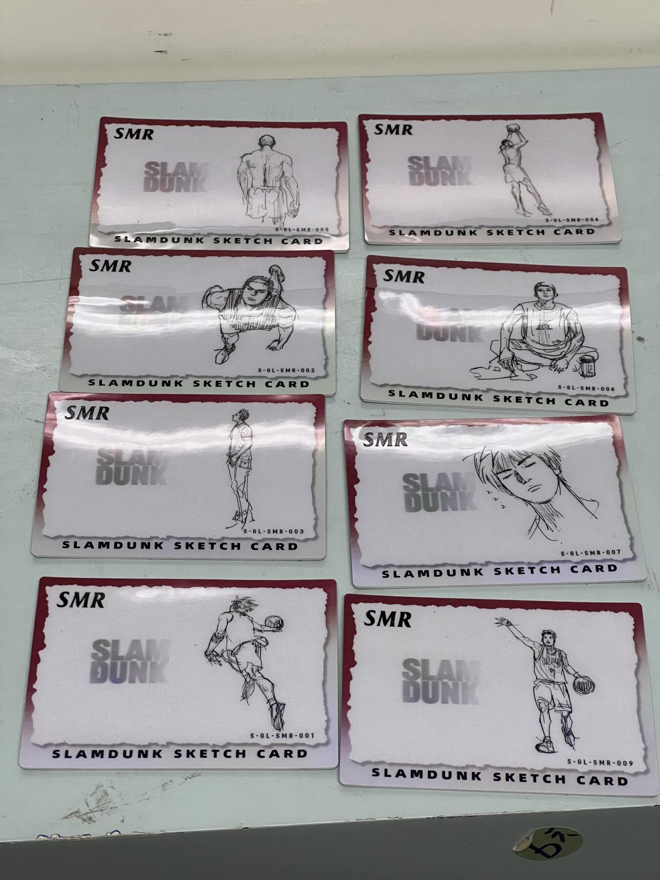 零元拍：灌篮高手 井上素描原画卡 八张一套 樱木 三井 宫城良田等 超美