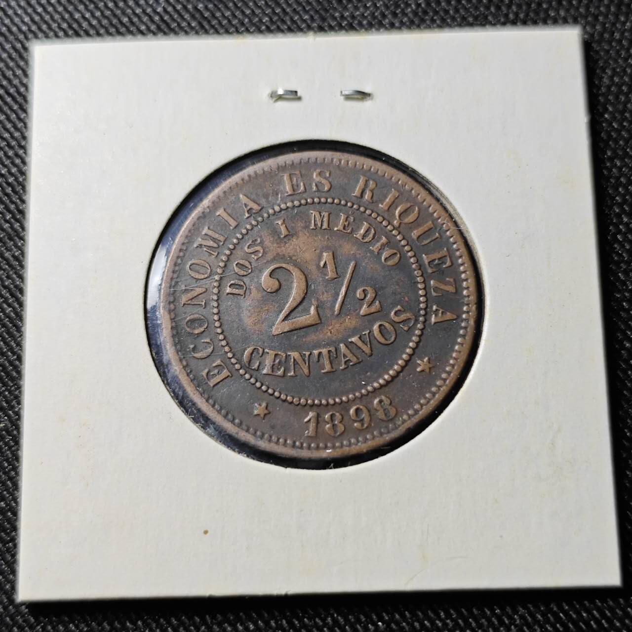 KK钱币收藏小铺  第398期 百期特拍（四拍之二） 2月预留时间 周末发货  1898智利2.5分铜币