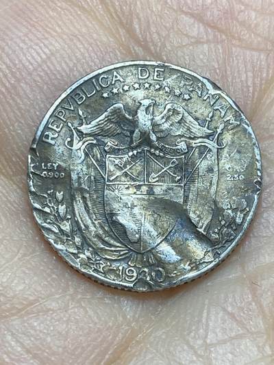 2026年第十六场(总第一百八十五场）外国好品散币场(免佣金) - 有伤不平–巴拿马🇵🇦1930年1/10巴波亚银币(第一版首发年，900高银)