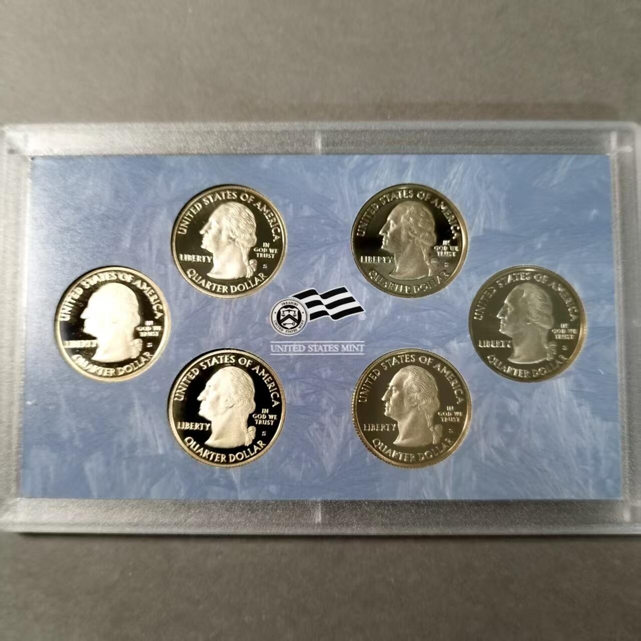 长老汇蛇年精选第九十七场拍卖 美国2009年精制套币，华盛顿哥伦比亚特区+5个海外领地，州币系列末年，盒证齐全